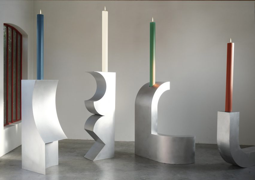 Aluminium candlesticks
