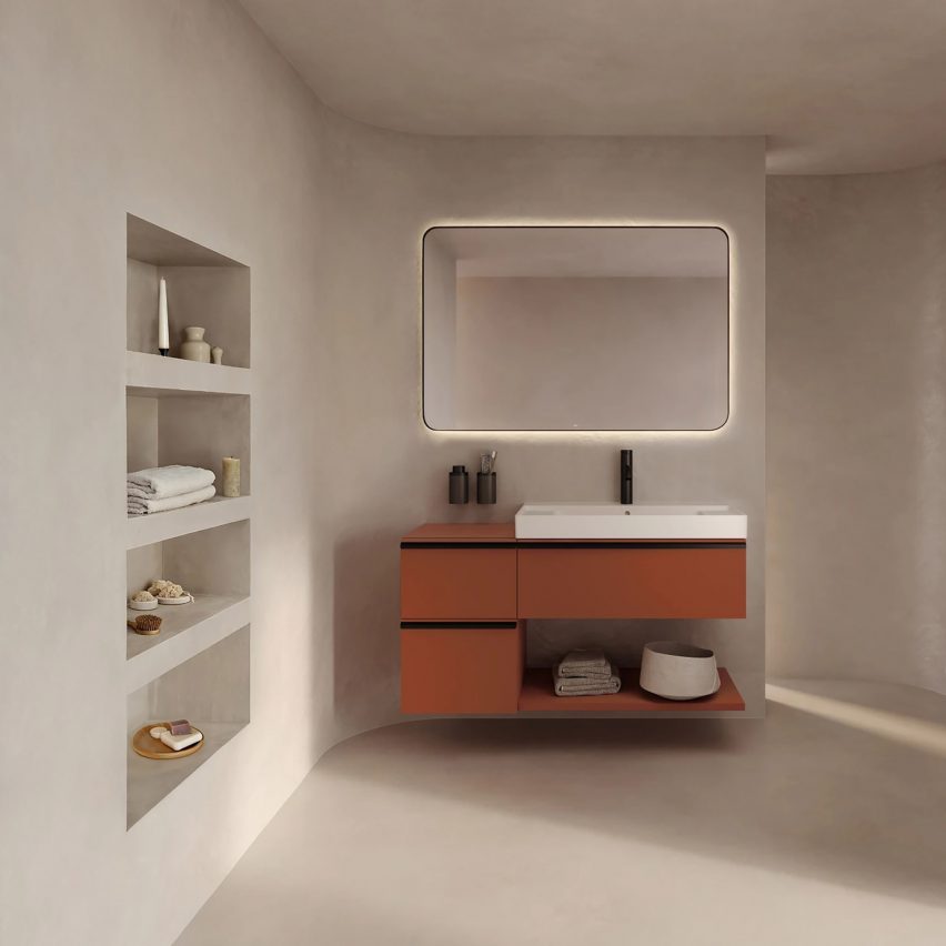 Verso modular bathroom furniture collection by Roca