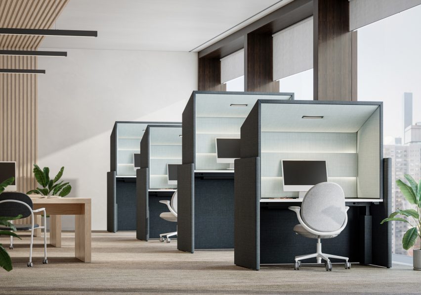 Canopy freestanding workstations by Gensler for KFI Studio