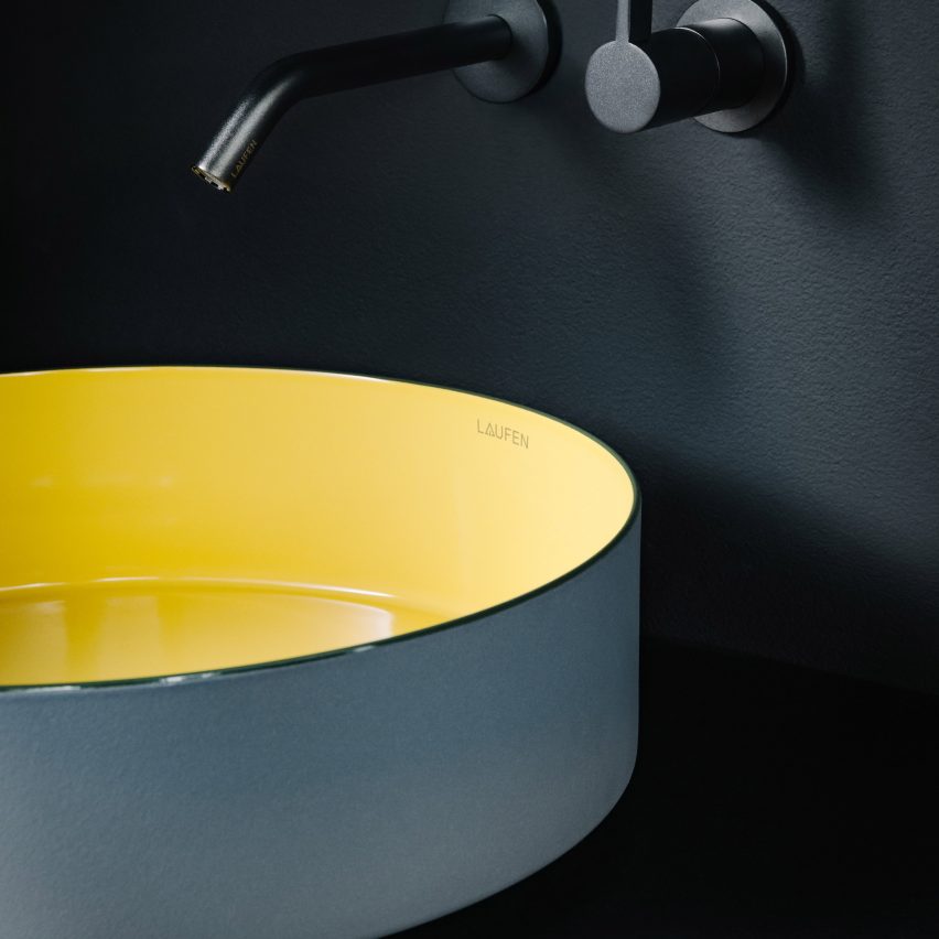 Tricolour washbasin bowls by Laufen