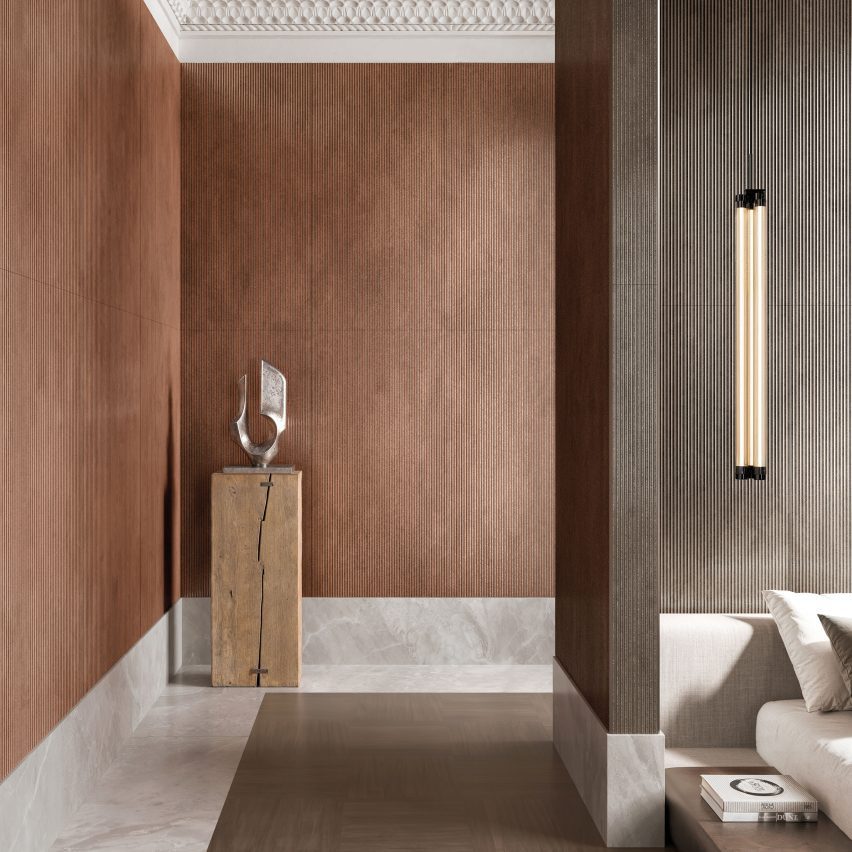 Metamorphoses wall covering by Oliver Laric and Ceramiche Refin