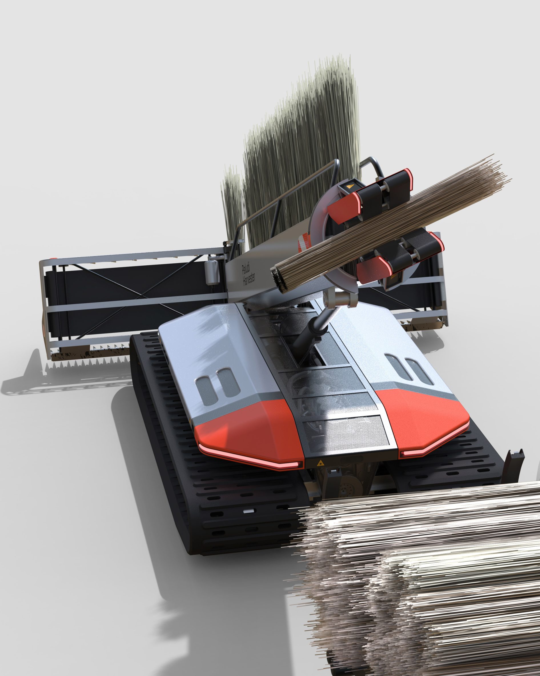 Render of the Paludic Harvester concept designed for reed farming on peatlands