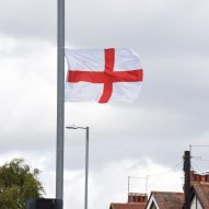 St George's flag hanging from a lamppost
