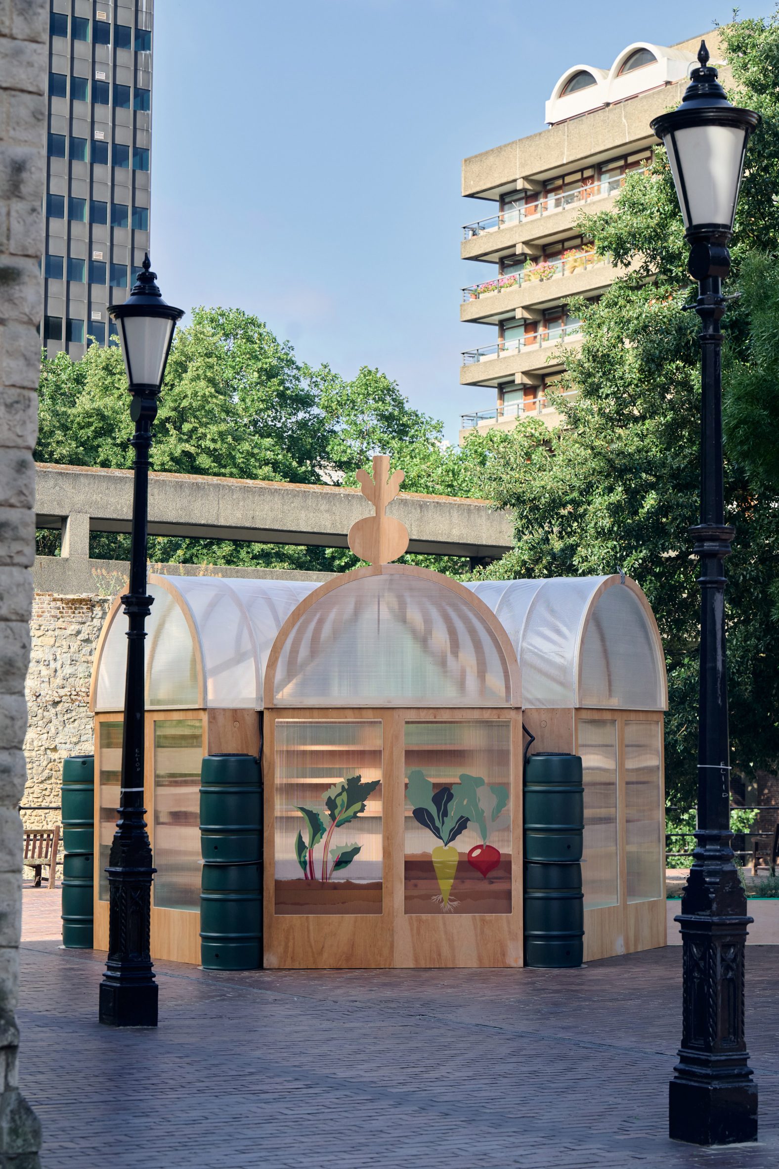 The Veggery at the Barbican by Studio Folk Architects and Raskl
