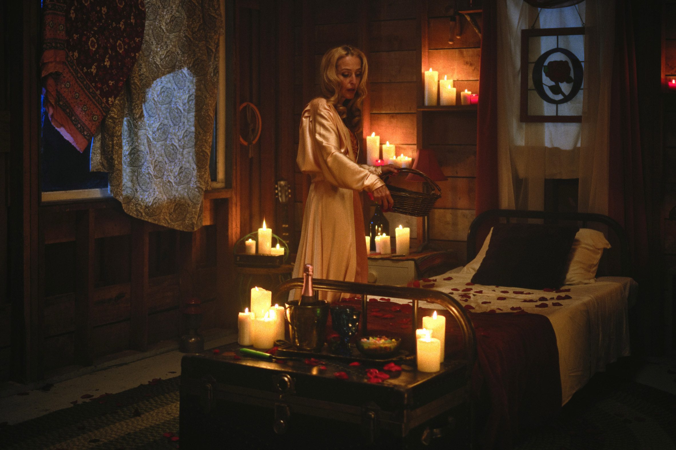 Women in room with candles