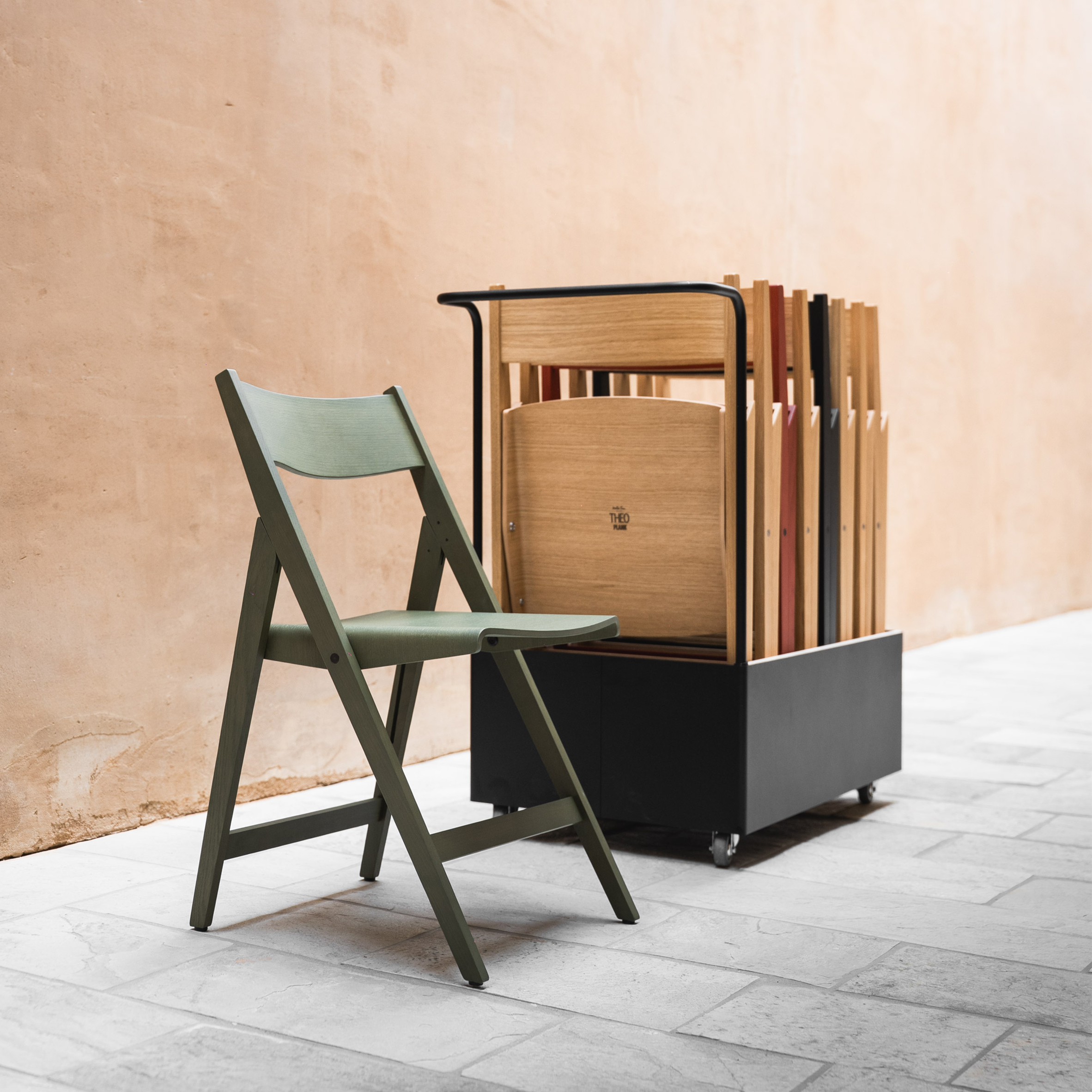 Theo folding chair by Matteo Thun and Benedetto Fasciana for Plank