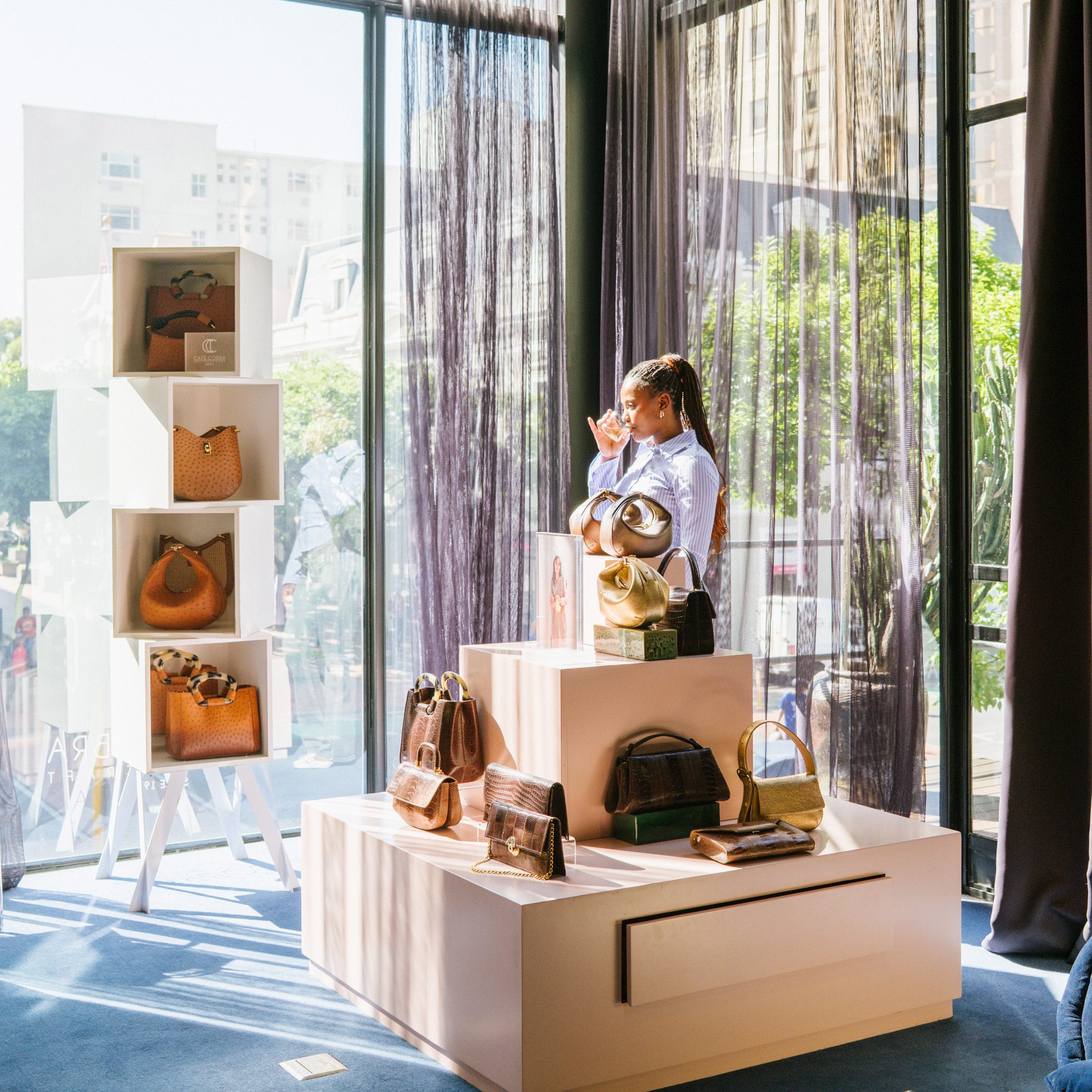Photo of person in a showroom